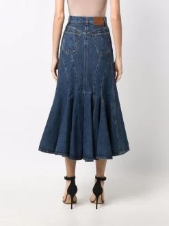 Discount ๐ Alexander McQueen Fluted denim ๐ skirt ๐ฅ 8 Alexander McQueen fluted denim skirt