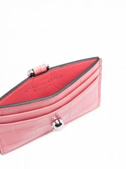 Alexander McQueen crocodile-embossed chain-strap purse