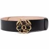 Alexander McQueen Seal Logo leather belt