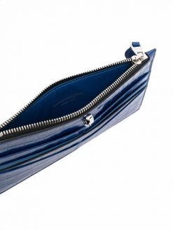 Wholesale ๐ Alexander McQueen Small Skull crocodile embossed leather wallets ๐ 5 Alexander McQueen Small Skull crocodile-embossed leather wallets