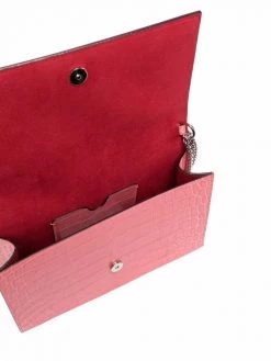 Alexander McQueen crocodile-embossed skull crossbody bag