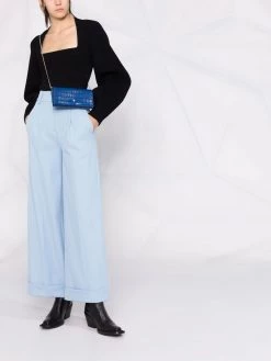 Alexander McQueen Skull croc-effect crossbody bag