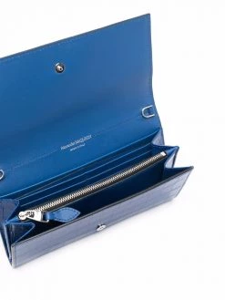 Alexander McQueen Skull croc-effect crossbody bag