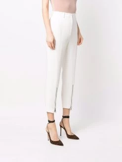 Alexander McQueen zip-detail cropped trousers