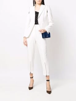 Alexander McQueen zip-detail cropped trousers