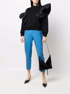 Alexander McQueen ruffle-detail long-sleeved sweater