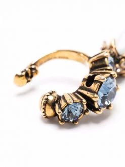Alexander McQueen pearl-pendant jewelled ear cuff