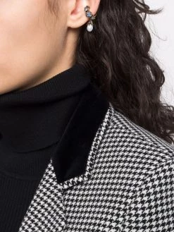 Alexander McQueen pearl-pendant jewelled ear cuff