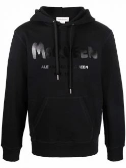 Alexander McQueen logo-printed hoodie