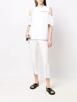 Alexander McQueen zip-detail cotton T-shirt