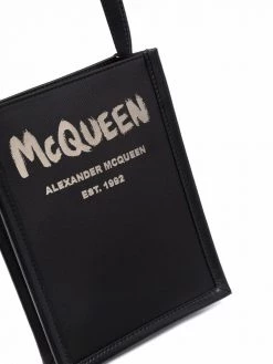 Alexander McQueen mini graffiti-print messenger bag