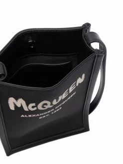 Alexander McQueen mini graffiti-print messenger bag