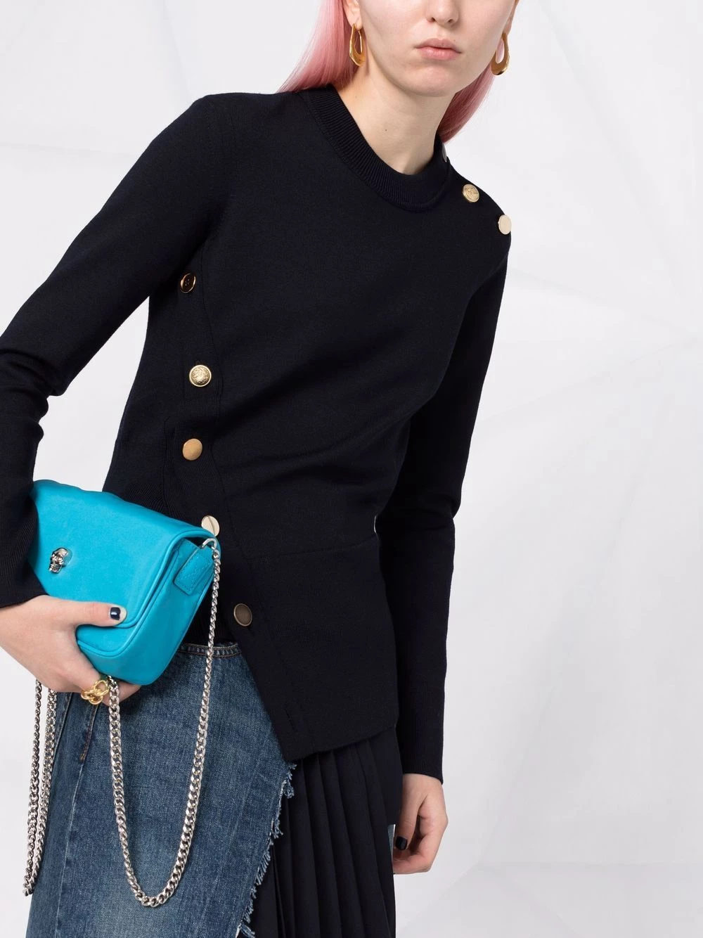 Budget โญ Alexander McQueen Asymmetric knitted top ๐ 5 Alexander McQueen asymmetric knitted top