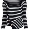 Alexander McQueen asymmetric striped knitted top