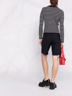 Alexander McQueen asymmetric striped knitted top