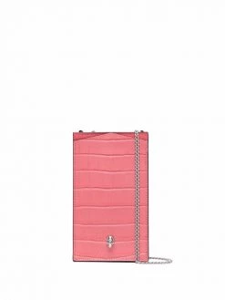 Alexander McQueen skull-stud leather phone bag