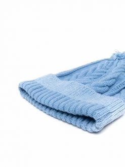 Alexander McQueen cable-knit pompom beanie