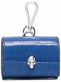 Alexander McQueen crocodile-effect leather AirPods case